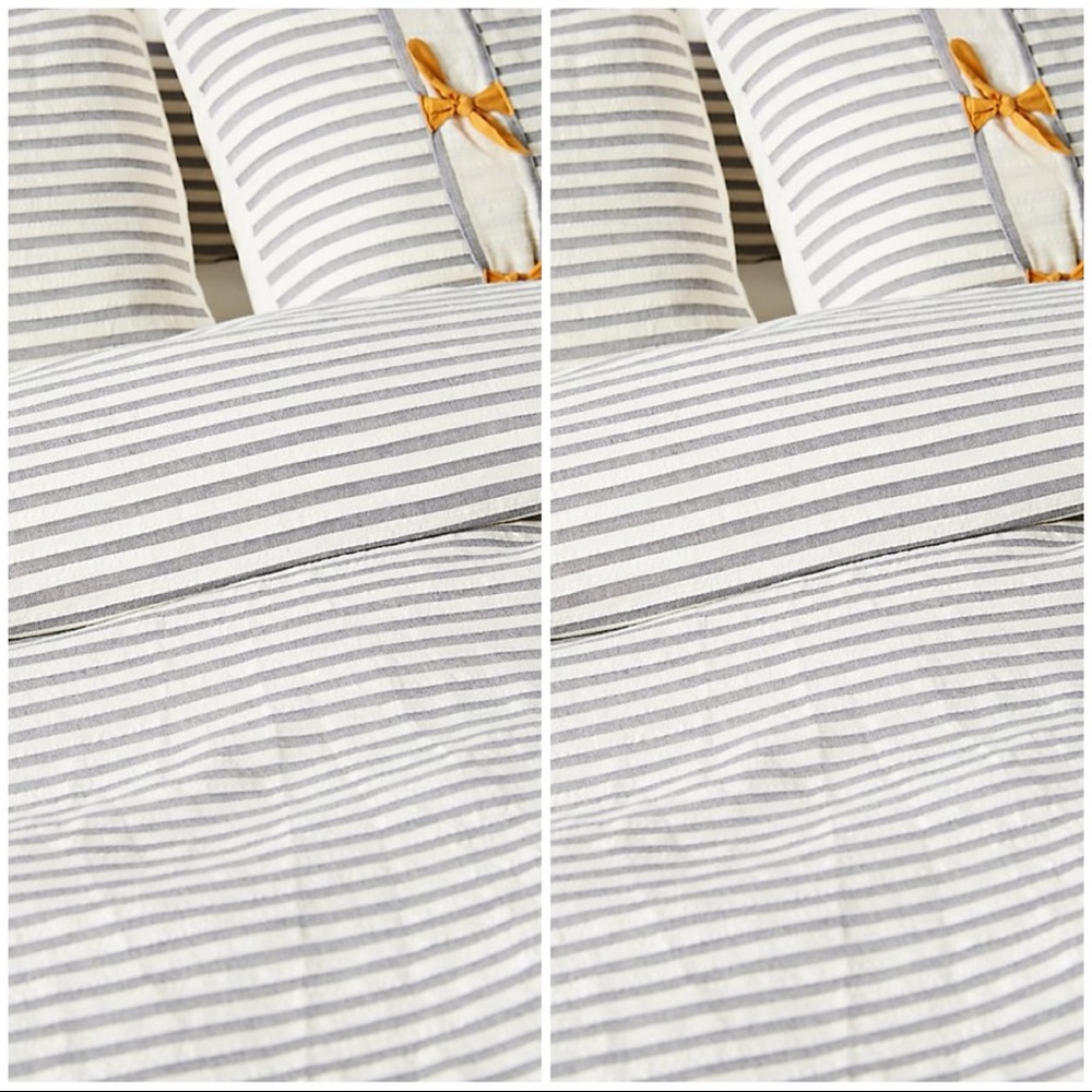 Anthropologie Woven Carter Stripe Duvet Cover - Picture 4 of 4